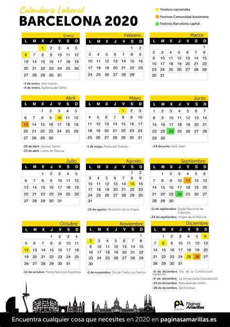 Calendario Laboral 2021 Barcelona Ajuntament Calendario Laboral Y