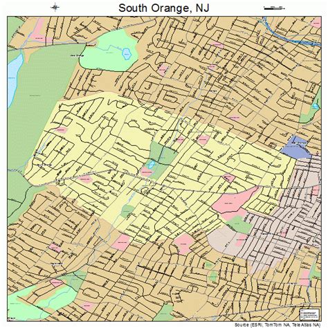 South Orange New Jersey Street Map 3469255