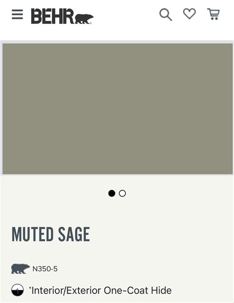 Behr Muted Sage In 2023 Behr Interior And Exterior Elm Grove