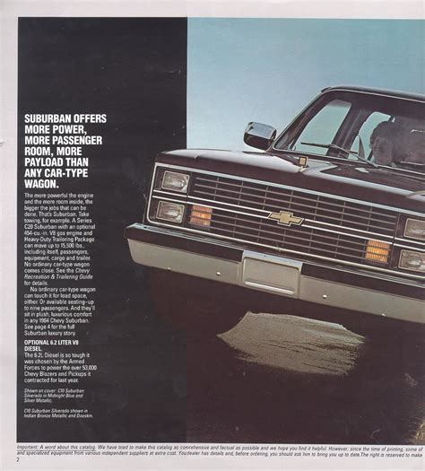 1984 Chevrolet And Gmc Truck Brochures 1984 Chevy Suburban 02