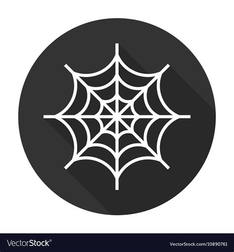 Spider Web Icon Flat Royalty Free Vector Image