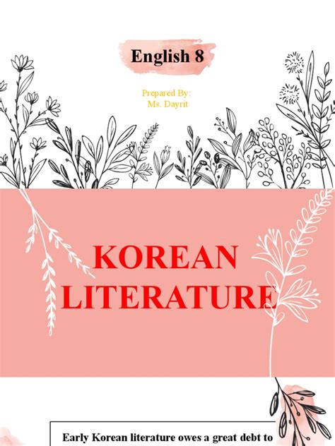 A History Of Korean Literature Pdf