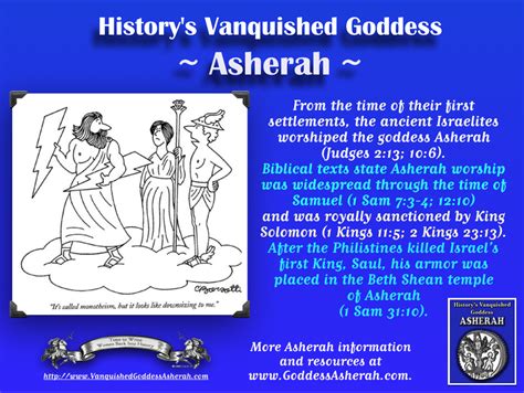 From The Time Of Their First Settlements The Ancient Israelites Worshiped The Goddess Asherah