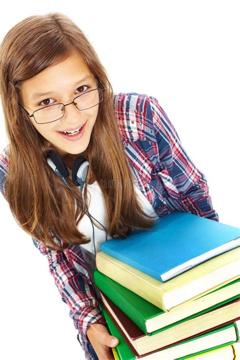 Cute Student Girl Stock Image Image Of Clever Ground 77351151