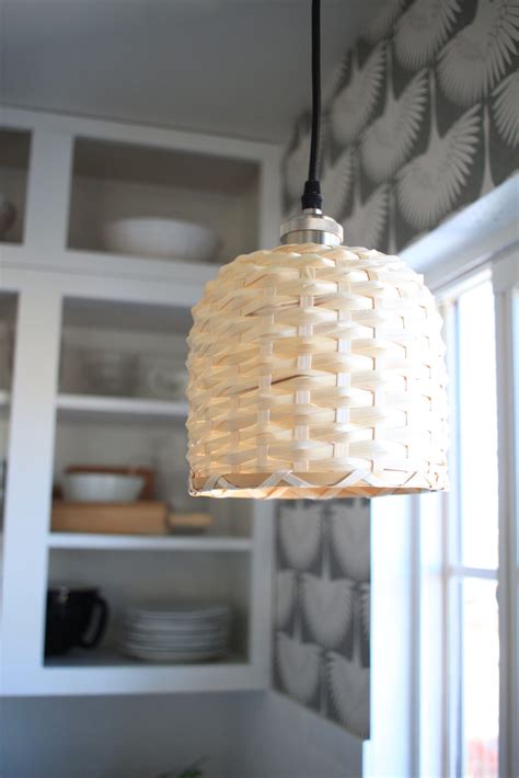 Diy Woven Pendant Light From An Ikea Basket Hand Gathered Home