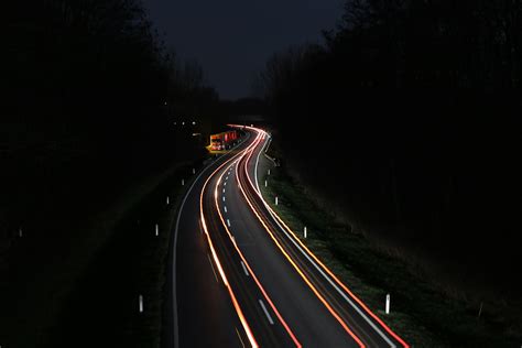 Images Gratuites Lumière Route Autoroute Au Volant Tunnel Soir