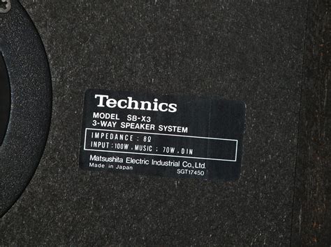 Infrequent Sound [sex Tex] Technology Technics Sb X3 Linear Phase Speaker System 1978 79 Made