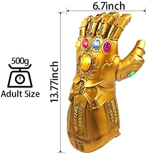 Thanos Glove Led With Removable Magnet Infinity Stones 3 Flash Mode