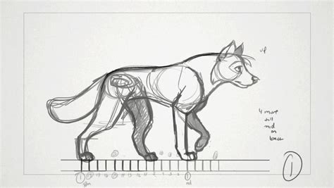 Tap and hold to download & share. Wolf/Canine Walk Cycle | Wolf sketch, Animation sketches ...