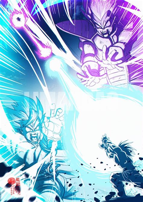 Goku Vs Vegeta Beam Clash [art By Limandao] R Dbz
