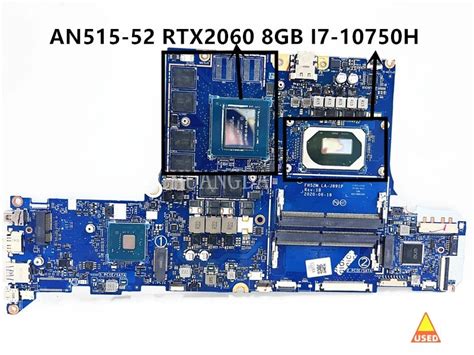 La J891p Motherboardfor Acer Nitro 5 An515 52 Laptop Motherboardcpu