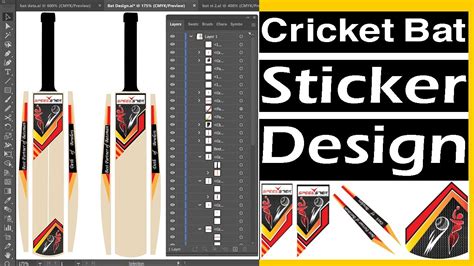 How To Create A Sticker Design For Cricket Bat In Adobe Illustrator