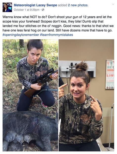 Lacey Swope Injured In Hog Hunting Accident The Lost Ogle
