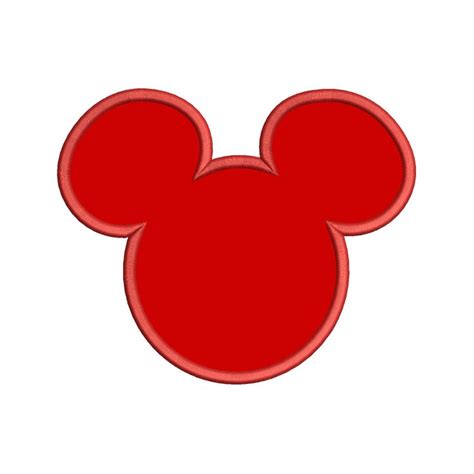 Mickey Ears Applique Machine Embroidery Design