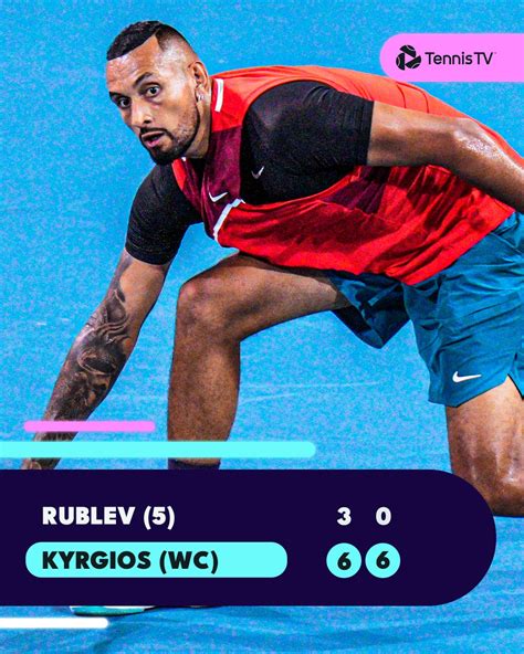 Tennis Tv On Twitter Statement 🤯 Nickkyrgios Breezes Past World No 7 Rublev In Under An Hour