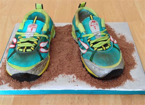 It's just like the one from childhood birthday the yellow cake portion is adapted from my basic vanilla cake and chocolate cake recipes. Terra Momentus Running Shoe — Clothing / Shoe / Purse | Running cake, Running shoes, Shoe cake