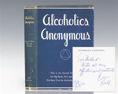 Alcoholics Anonymous Bill Wilson First Edition