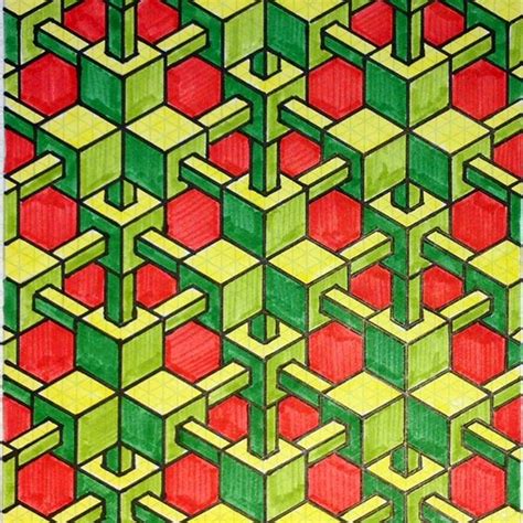 Impossible On Behance Geometric Drawing Graph Paper Drawings Really