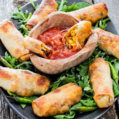 Spicy Baked Mexican Chicken Egg Rolls Jo Cooks