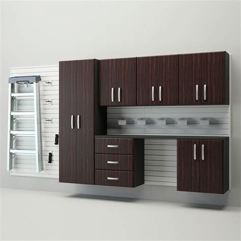 Flow Wall Deluxe Modular Wall Mounted Garage Cabinet Storage Set with