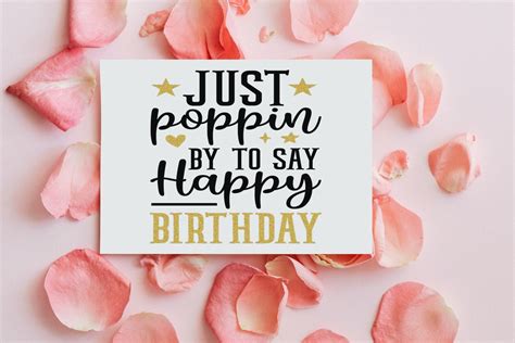 Just Poppin By To Say Happy Birthday Svg Birthday Quotes Svg Etsy