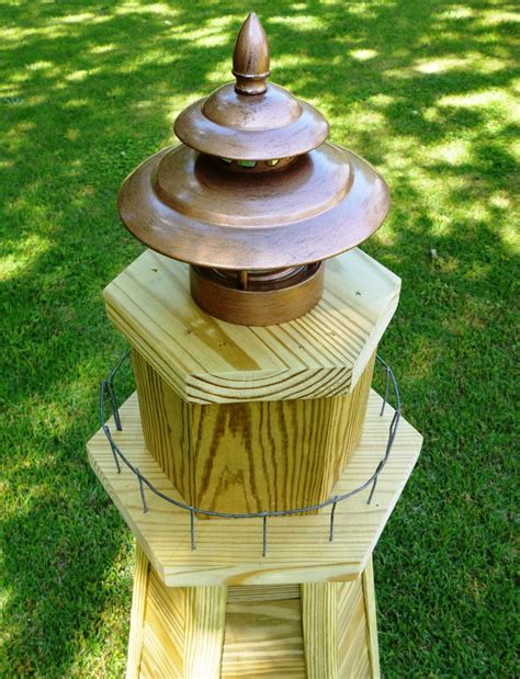 Can use a solar path light, no wiring required. Lawn Lighthouse Plans PDF Woodworking