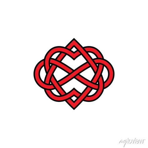 Double Heart Infinity Symbol Icon Clipart Image Isolated On Posters