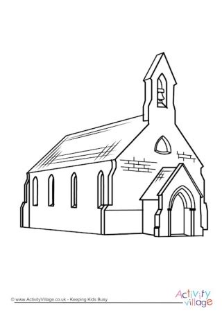 Family going to church coloring page. Wedding Colouring Pages