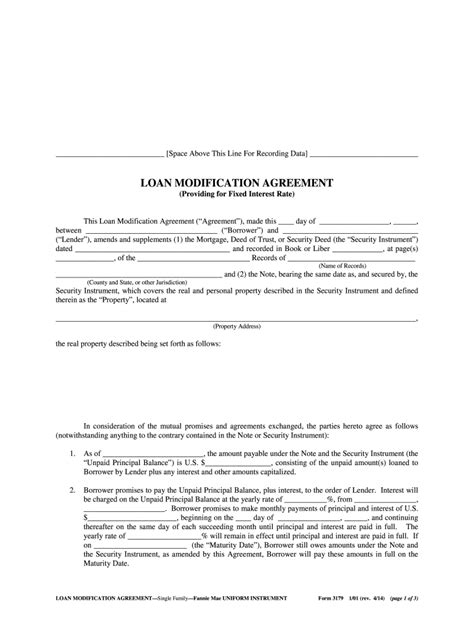 A loan modification company, also known as a mortgage modification company, is a business that helps homeowners modify the terms of their home loans or mortgages. Loan Modification Agreement - Fill Online, Printable ...
