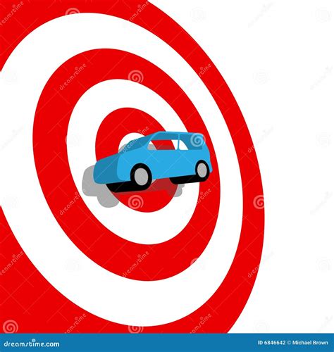 Car Hunt Shopping 3D Auto On Target Bullseye Stock Photography - Image
