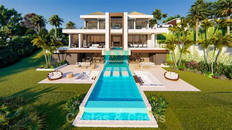 Spectacular Modern Villa With Sea And Golf Views For Sale Marbella