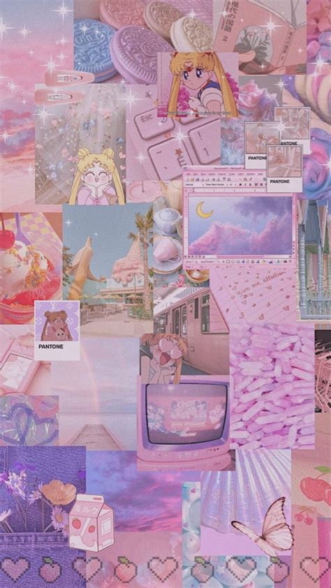 View 19 Pink Anime Aesthetic Collage Wallpaper Laptop Aboutsixtoon