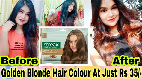 Streax Golden Blonde Hair Colour How To Colour Hair At Home Full Demo Shots By