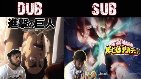 The Difference Between Anime In Dub And Sub Youtube