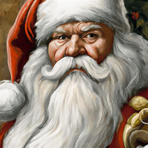 Old Fashioned Santa Painting · Creative Fabrica