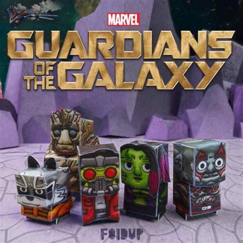 Papermau Guardians Of The Galaxy Paper Toy Collection By Fold Up Toys