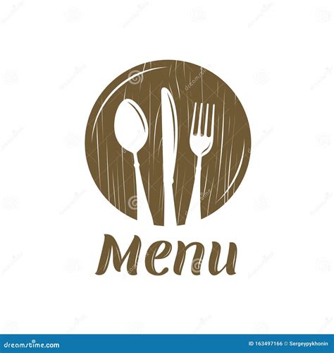 Restaurant Menu Logo Or Label Cooking Cuisine Concept Vector Stock