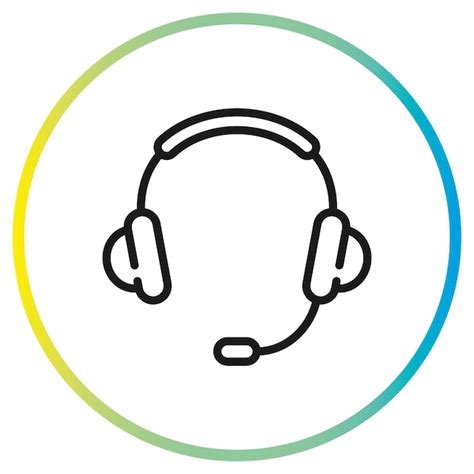 Premium Vector Hotline Support Service Icon Headphones