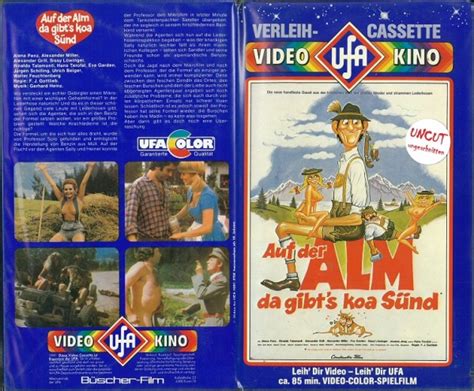 Auf Der Alm Da Gibts Koa Sünd Deutsche Filme Vhs Videokassetten