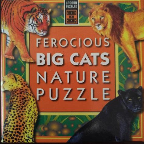Vintage Ferocious Big Cats Puzzle Card Game By Lagoon Puzzles Etsy