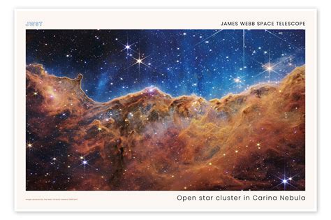 Jwst Open Star Cluster In Carina Nebula Nircam Print By Nasa