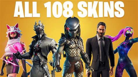 Fortnite All Legendary Skins All 15 Season Skins Youtube