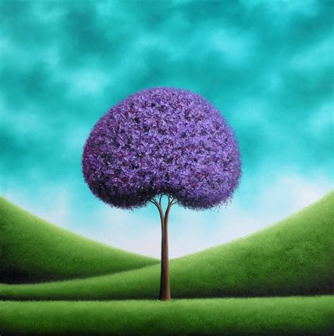Purple Tree Landscape Painting Original Oil Painting Canvas Art