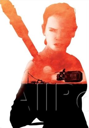 Star Wars The Force Awakens 2015 Promotional Art Daisy Ridley