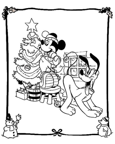 Disney christmas coloring pages 5 disneyclips com. Mickey Decorating Christmas Tree Disney Coloring Pages - Christmas | Disney coloring pages ...