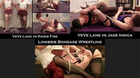 3 Matches Bondage Wrestling In Stockings Veve Vs Andrea Vs Jade Vs Kinzie Doom Maidens
