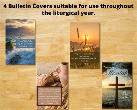 Printable Church Bulletin Covers General Use Set 6 Etsy