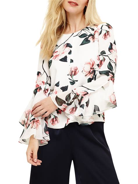 Phase Eight Heather Floral Print Blouse Ivory Printed Blouse Blouse