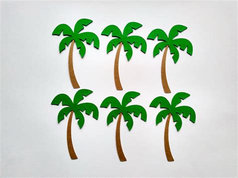 Palm Tree Decoration Paper Palm Trees Tree Cutouts Pkg Of Etsy Canada