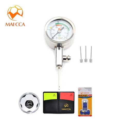 Maicca Soccer Ball Pressure Gauge Air Watch Football Barometers Referee